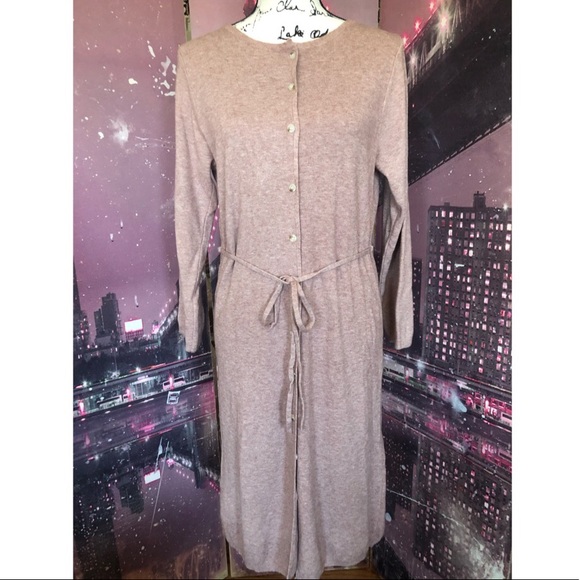 Cardigan dress sweater purple belted - Picture 2 of 8